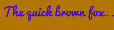 Image with Font Color 4700FF and Background Color B27600